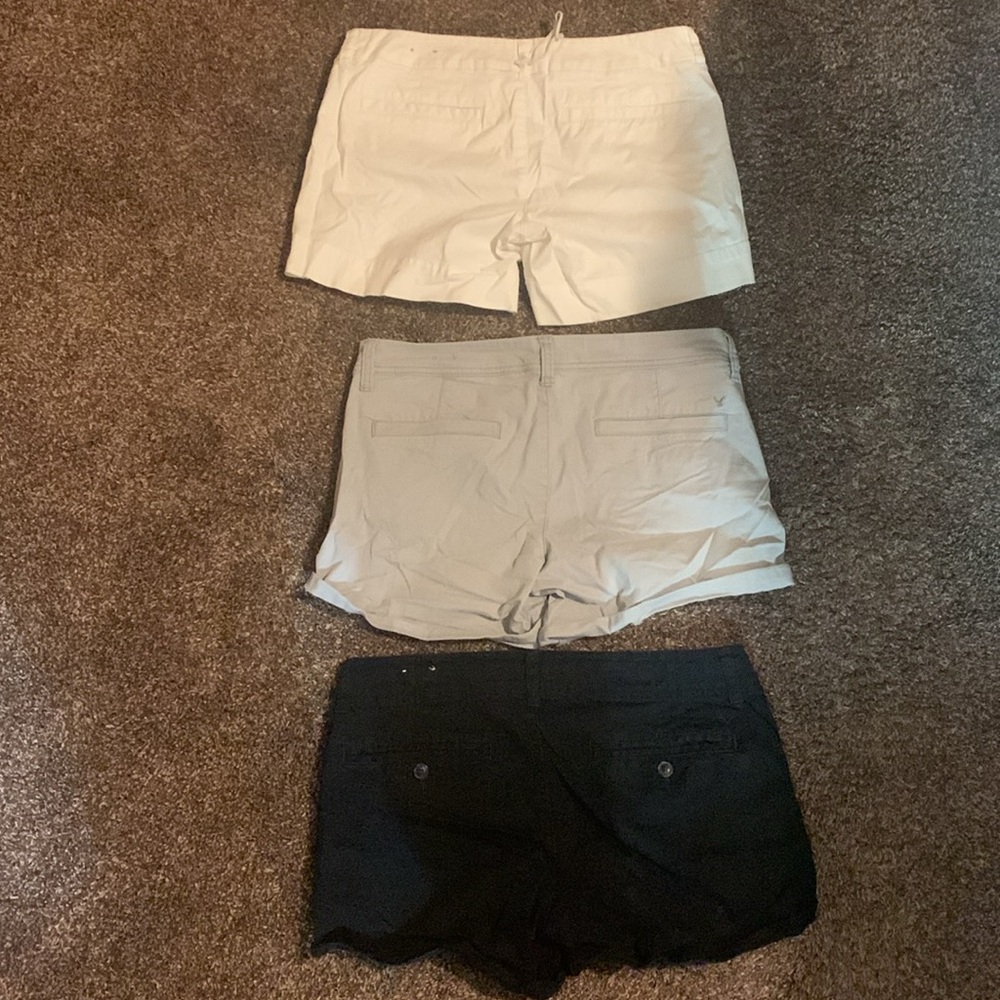 Set of Three Women's Shorts - White, Beige, Black - Picture 2 of 2